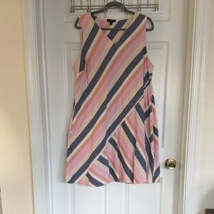 Lane Bryant Multicolor Striped Mini Dress